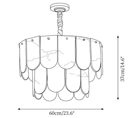 ∅ 23.6″ x H 14.6″ / Dia 60cm x H 37cm