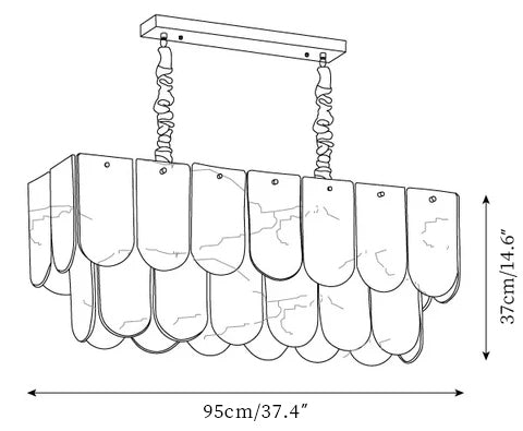 L 37.4″ x H 14.6″ / L 95cm x H 37cm