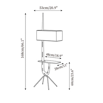 Rispal Giraffe Floor Lamp — Dimension drawings 1