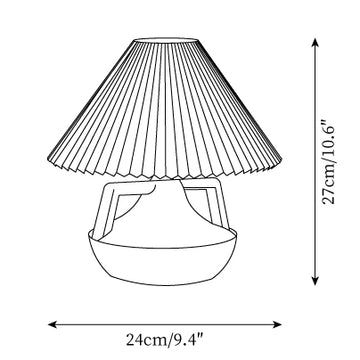 Lampada da Tavolo Navia Plissettata — Disegni dimensionali 1