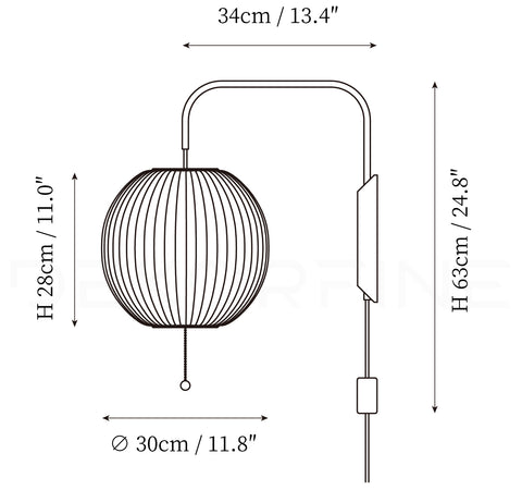 ∅ 11.8″ x H 11″