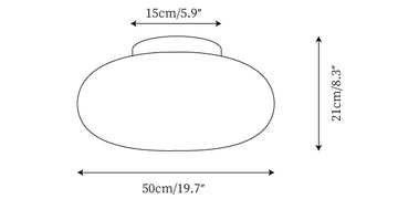 Plafonnier Nemo Maga Ellipsoïde — Plans de dimensions 1
