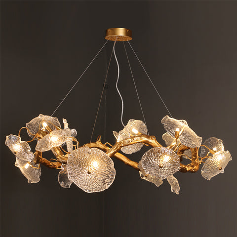 Nerina Lotus Glass Chandelier – detail 16