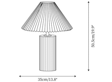 Nora Table Lamp — Dimension drawings 1