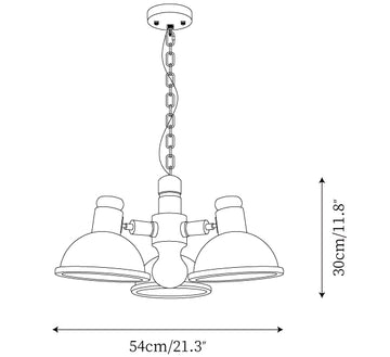 Lampadario Girona Mia — Disegni dimensionali 1