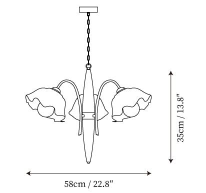 3 Heads L 58cm x H 35cm / L 22.8″ x H 13.8″