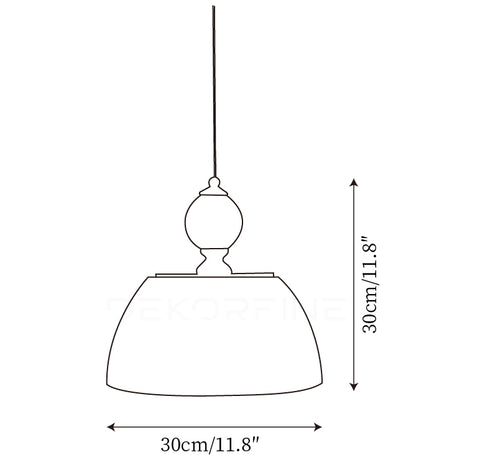 Dia 30cm x H 30cm / ∅ 11,8″ x H 11,8″