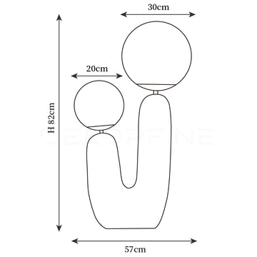 Lampe de Table Oo Céramique — Plans de dimensions 1