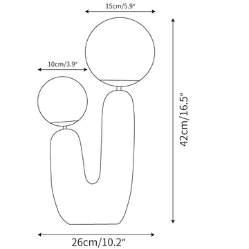 Oo Rough Tafellamp — Dimensioentekeningen 1