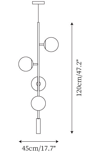 Orb Pendant Lamp — Dimension drawings 1