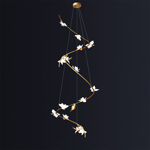 Ottoline Botanical Spiral Floral Chandelier