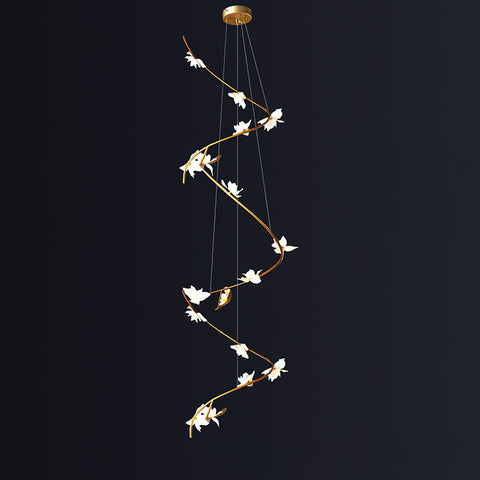Ottoline Botanical Spiral Floral Chandelier