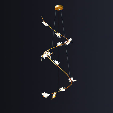 Ottoline Botanical Spiral Floral Chandelier