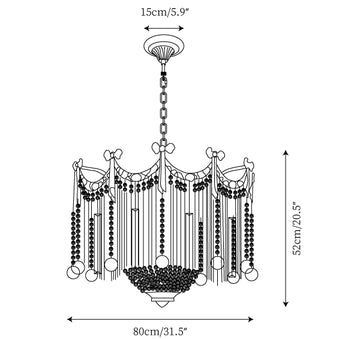 Lustre Palace Water Drop — Plans de dimensions 1