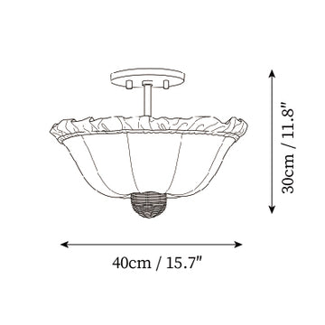 Josette Plafondlamp — Dimensioentekeningen 1