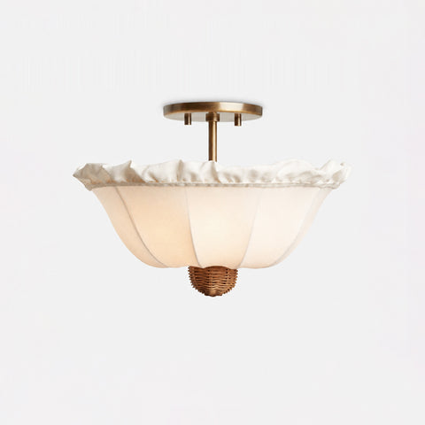 Paloma Linen Flush Mount Ceiling Light – detail 12