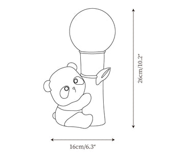 Panda Bamboo Table Lamp — Dimension drawings 1