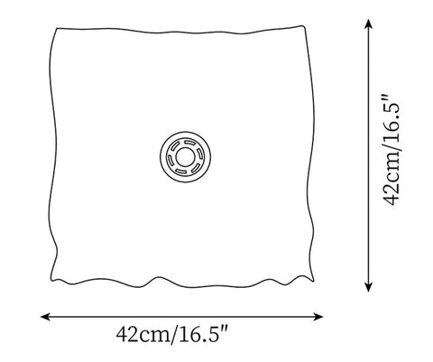L 42cm x W 42cm / L 16.5″ x W 16.5″