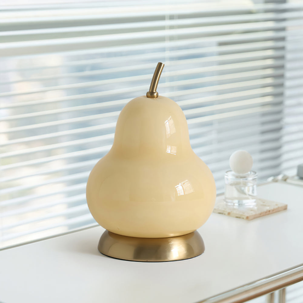 Pear Glass Built-in Battery Table Lamp – detail 2