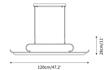 Penna Chandelier — Dimension drawings 1