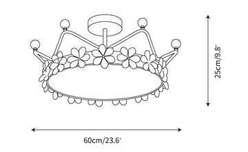 Plafonnier Petal Crown — Plans de dimensions 1