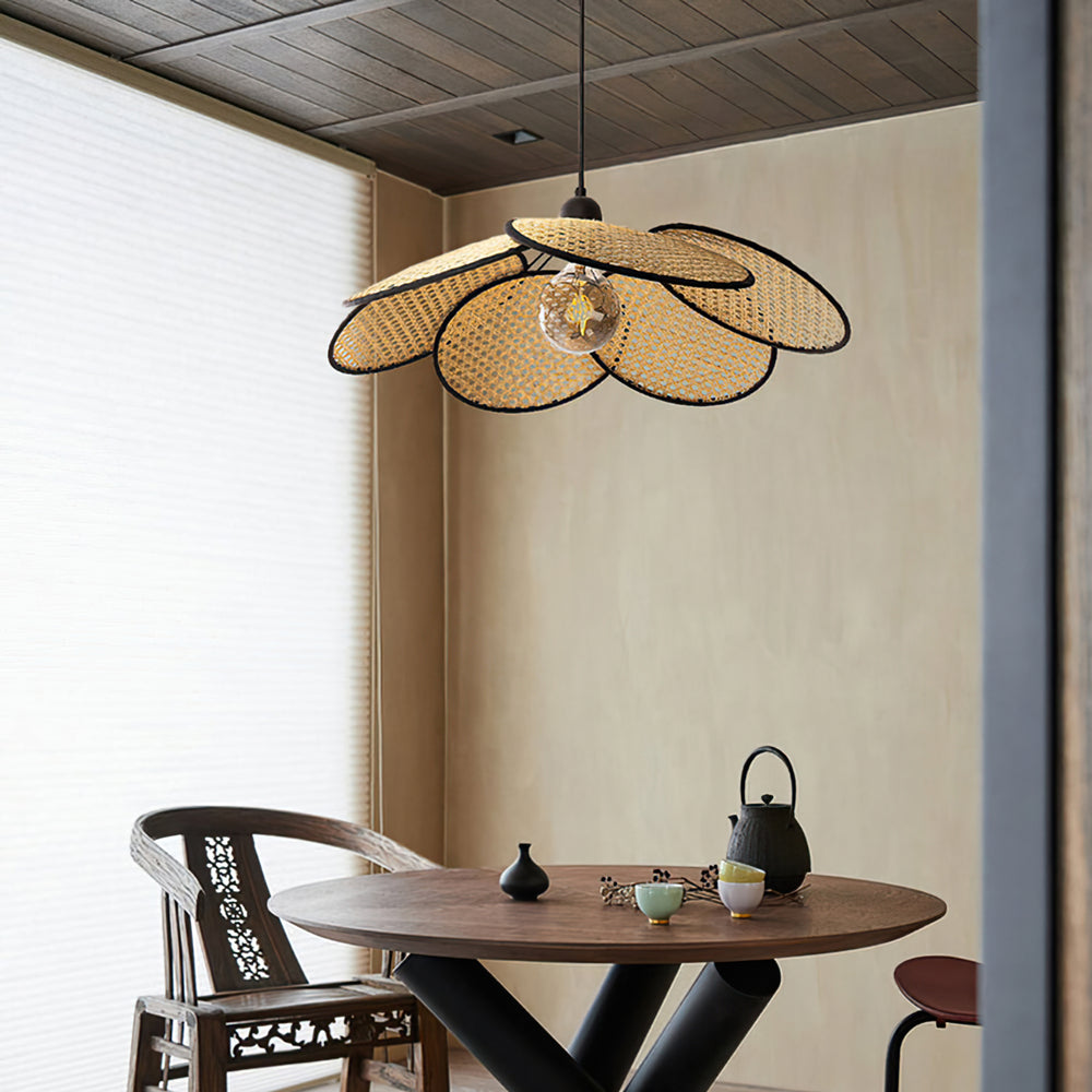 Campbell Rattan Pendant Lamp – detail 2