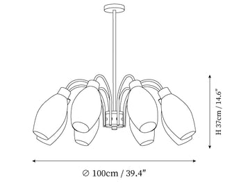Lustre Petaluma — Plans de dimensions 3