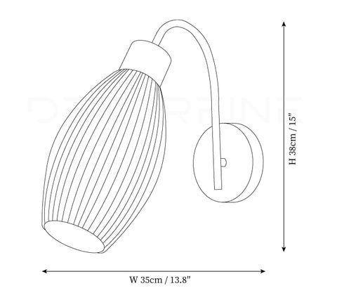 L 13,8″ x H 15″ / L 35cm x H 38cm