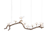 Philomela Branch Bird Linear Chandelier