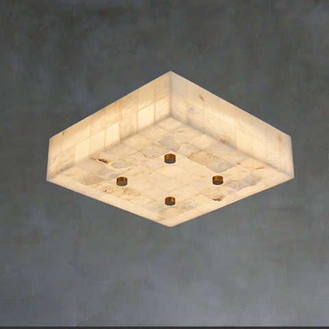 Piazza Alabaster Flush Mount Ceiling Light – detail 14