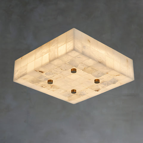 Piazza Alabaster Flush Mount Ceiling Light – detail 15