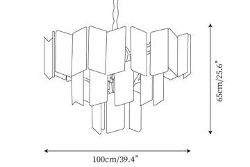 Piemonte Chandelier — Dimensioentekeningen 1