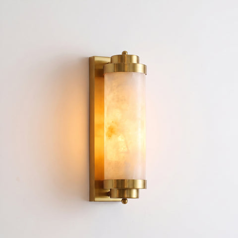 Pillar Offset Alabaster Wall Sconce – detail 24
