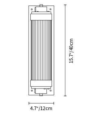 ∅ 4.7″ x H 15.7″ / Dia 12cm x H 40cm