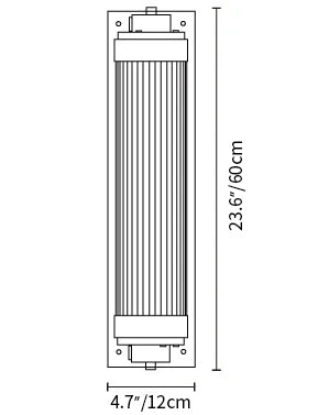 Pillar Offset Wall Lamp — Dimension drawings 2