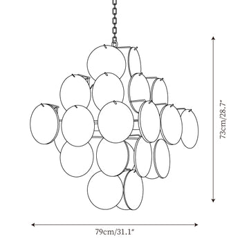Pink Murano Chandelier — Dimension drawings 2