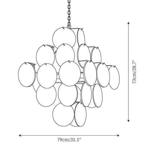 L 79cm x H 73cm / L 31.1″ x H 28.7″