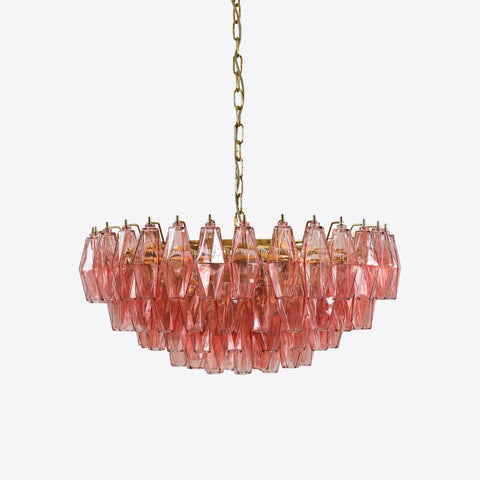 Pink Polygon Drop Chandelier – detail 17