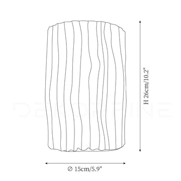Pleated Resin Wall Lamp — Dimension drawings 1