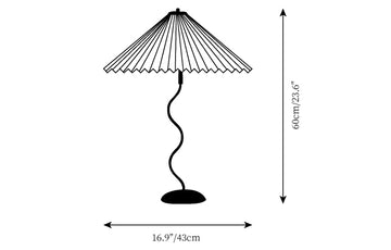 Pleated Table Lamp — Dimension drawings 1