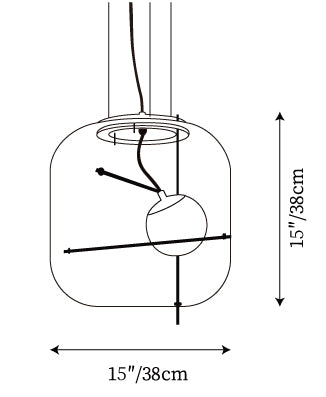 Lampada a Sospensione Plot — Disegni dimensionali 1