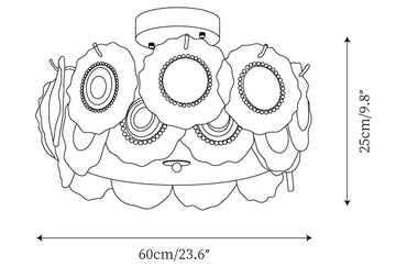 Pobllem Glass Ceiling Lamp — Dimension drawings 2