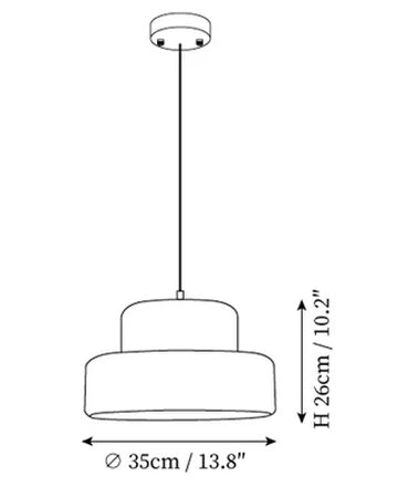 Luminaire suspendu Poker — Plans de dimensions 1