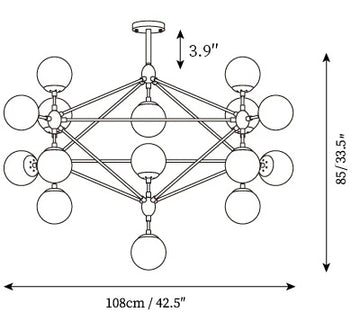 Moto Chandelier — Dimension drawings 3