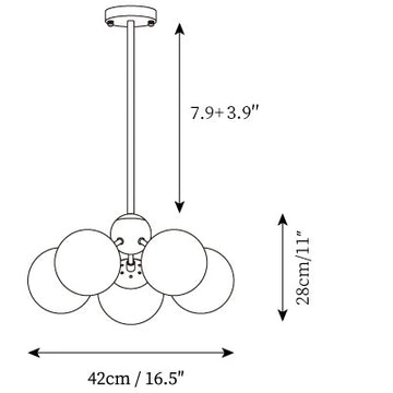 Moto Chandelier — Dimension drawings 1