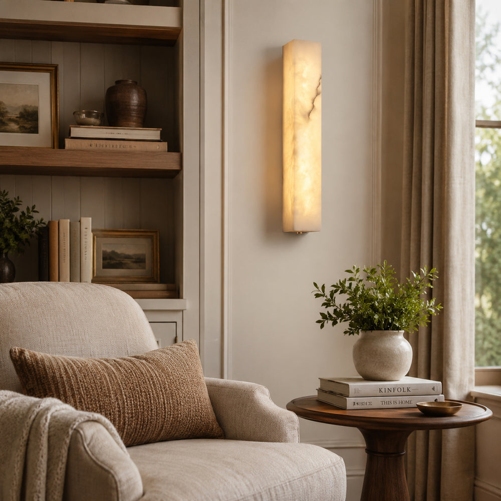 Ravello Alabaster Column Wall Sconce – detail 2