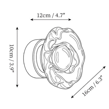 Applique Murale Ravenna Ripple — Plans de dimensions 1