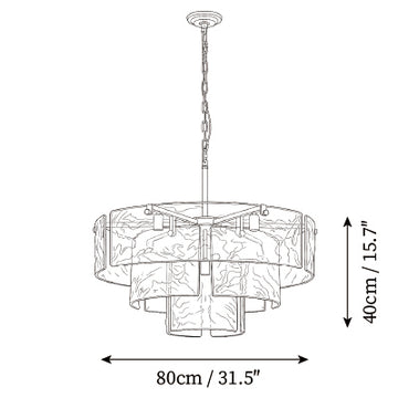 Renan Glass Chandelier — Dimension drawings 1