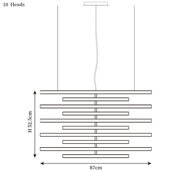 Black Rhythm Collection Chandeliers — Dimension drawings 15