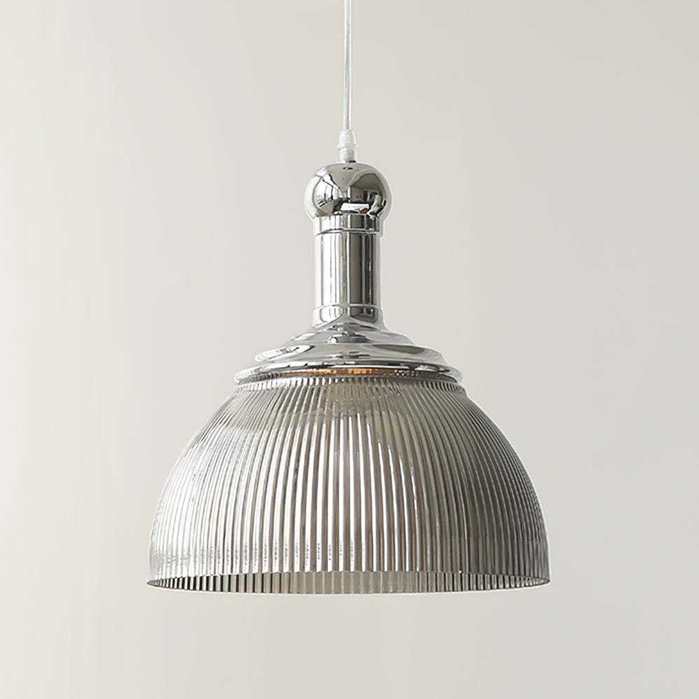 Ribbed Chrome Pendant Lamp – detail 2
